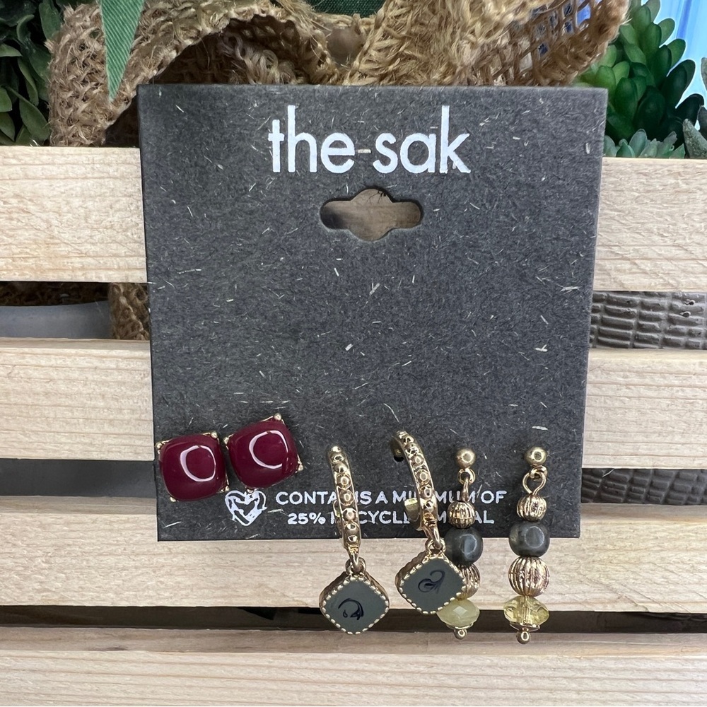 The Sak 3-pair earrings